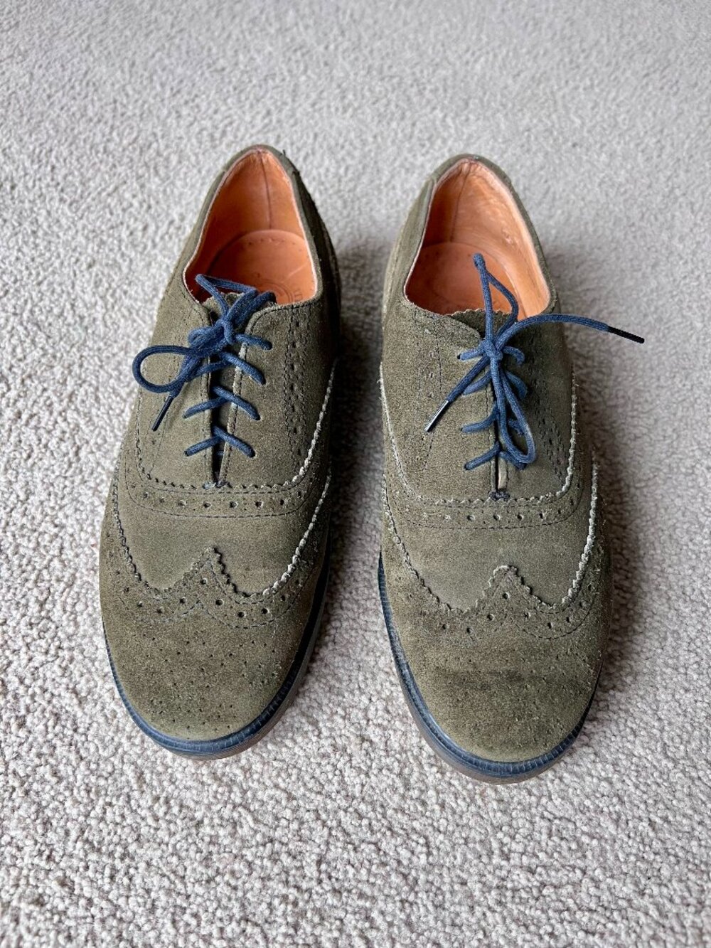 Vintage Olive Green Suede Leather Dr. Martens wingtips UK5 | EU38 | US7/7.5 wome